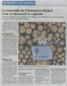 La mascotte Künkel va d'couvrir la Laponie